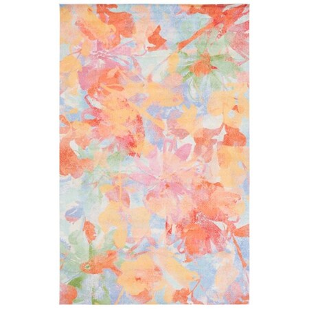 Safavieh 3 x 5 ft. Florist 154C Power Loomed Rectangle Area Rug, Yellow Plum FLS154C-3